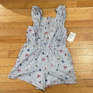 Tucker + Tate Gray Romper with Colorful Pattern